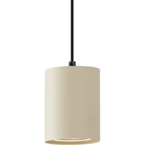 QAZQA Moderne Pendelleuchte Beige mit Schwarz für Schienensystem