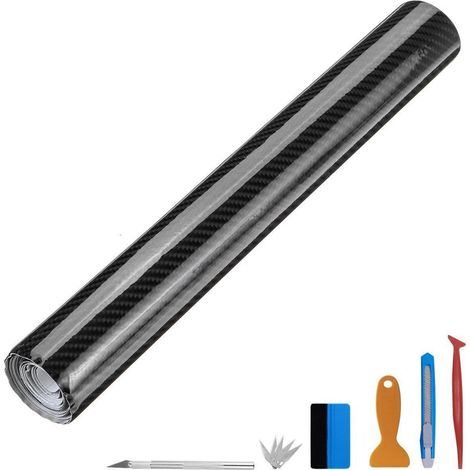 7D Carbonfaser Vinyl Folie 30x300cm, blasenfrei, wasserdicht, inkl. Werkzeug (1/5)
