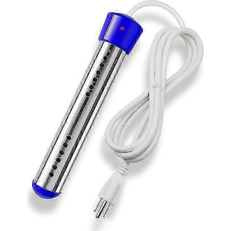 Chauffe-eau électrique portable rapide en acier inoxydable 3000 W, adapté aux liquides de piscine, prise multi-standard (bleu) (1/2)