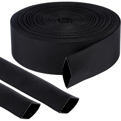 8m Manchon Protecteur pour Tuyau Hydraulique 38mm Couvercle de Câble de Torche Noir Enveloppe Fendue en Polyester pour la Protection de Harnais de Câble de Soudage (1/5)