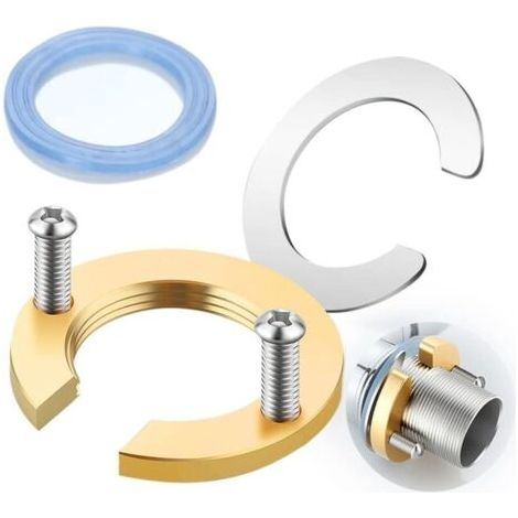 Kit Fixation Robinetterie, Kit Fixation Robinet Accessoires Robinet Outil D'installation pour Robinet, S'adapte Parfaitement au Robinet et Au Lavabo (D'or 1 Pièce) (1/5)