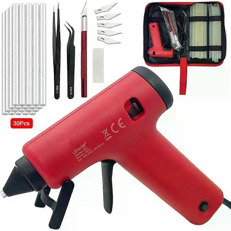 30-W-Heißklebepistole, Mini-Heißklebepistole für Haushalt und Industrie, Silikonpistole, DIY-Heißklebepistole, thermoelektrisches Reparaturwerkzeug mit Klebesticks – JXLGV (1/4)