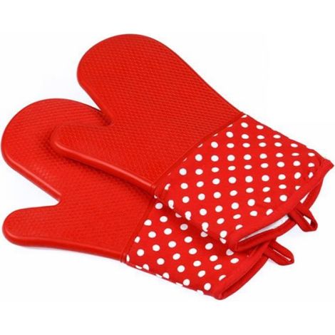 Gant En Silicone - Résistant Jusqu'à 300 °C - Pour Cuisine - Lot De 2 (1/2)