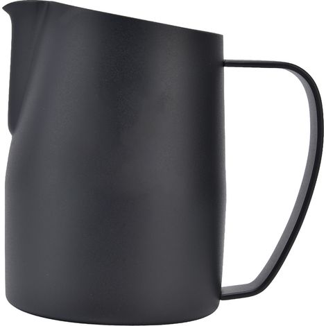 Pitcher à lait à bec pointu 450ml avec revêtement PTFE pour mousseur à café, idéal pour machine espresso et barista.