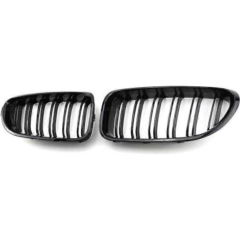 Frontstoßstangengrill „Nierengrill“ für BMW 6er F06 F12 F13 (2012–2017), Doppellamellen-Ersatzgrill – Schwarz