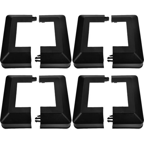 Lot de 4 capuchons carrés fendus pour poteaux, résistants aux