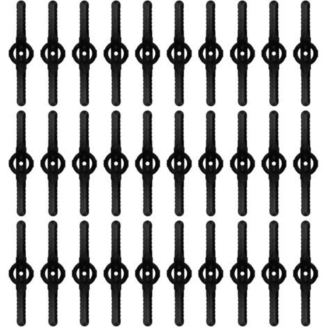 30 Pièces Lames de Rechange en Plastique, Lames pour Coupe Bordure, Lame Tondeuse, Lames de Rechange Compatible pour Coupe Bordure sans Fil (1/5)