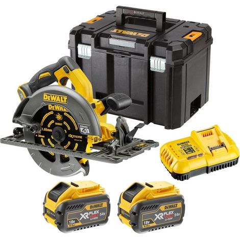 Dewalt DCS576X2 54v XR Flexvolt Circular Saw 190mm Track Plunge Rail Base - 9ah (1/3)
