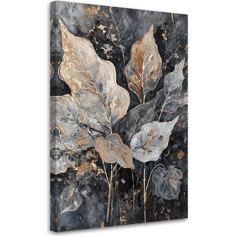 Tableau déco Feuilles en style glamour 40x60 (1/5)