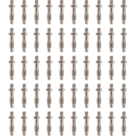 50 fiches bananes prises hexagonales filetées haute précision transmission optimale connecteurs accessoires de test électronique (1/5)