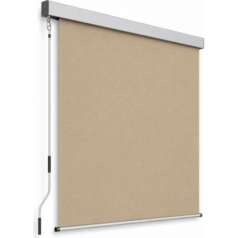 Tenda Verticale Frangivista Da Sole Parasole Cassonetto In Alluminio Protezione UV Idrorepellente Manovella Rimovibile Privacy Balcone Terrazza Veranda Per 180 X 250 Cm Beige (1/5)