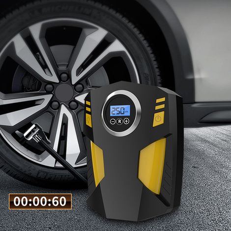 Compressore d'aria digitale per pompa automatica per auto, gonfiatore portatile per pneumatici con luce LED, 12V CC. (1/5)