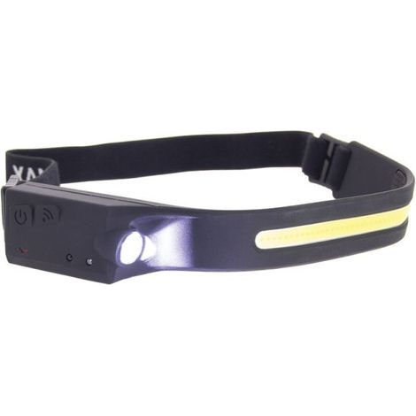 Lampe frontale LED rechargeable USB 300 lumens – Autonomie 15h – Détecteur de mouvement – Portée 20m (1/5)