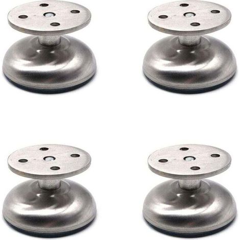 Set of 4 adjustable furniture legs, 3.8 cm long, extra thick, made of stainless steel, support feet for sofa cabinets, support feet for bathroom cabinets MUMU (1/4)