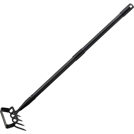 Gartenhacke mit Rechen, Gartenhacke Serfouette zum Pflügen und Jäten des Bodens, manueller Gartengrubber, Breite 160 cm verstellbar
