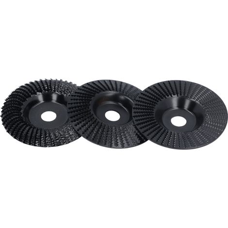 Lot de 3 disques à polir le bois, noirs, diamètre 100 mm, diamètre intérieur 16 mm, plats et obliques. (1/5)