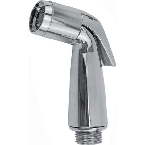 Idroscopino in abs cromato lucido con attacco 1/2" per la pulizia di wc bidet igiene intima doccetta per toilette (1/2)