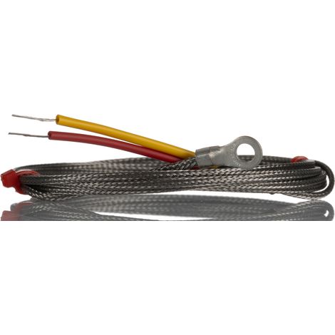Thermocouple à rondelle RS PRO type K Ø 5mm, L 2m, +350°C max à Raccord dénudé ( Prix pour 1 )