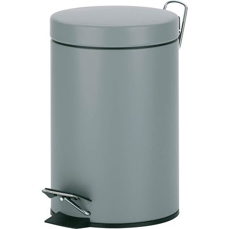 Kela Polino – Pattumiera, in metallo, colore grigio, 3 litri (1/5)