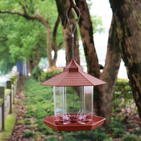 Mangeoire Oiseaux Exterieur Suspendue,Maison Oiseaux Exterieur Mangeoires pour Oiseaux du Jardin Balcon résistant aux intempéries Mangeoires pour Oiseaux