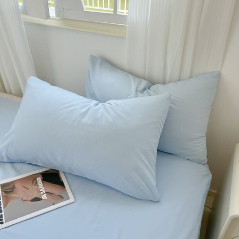 Taie d'oreiller renforcée simple uni coton lavé épaisseur classe A 48x74 cm (1/5)