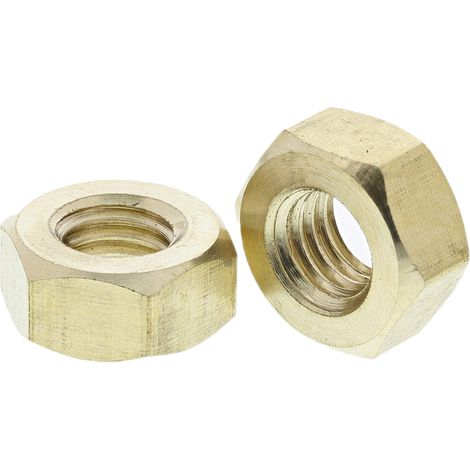 Écrou hexagonal RS PRO, M10, Laiton ( Prix pour Sachet de 50 ) (1/2)