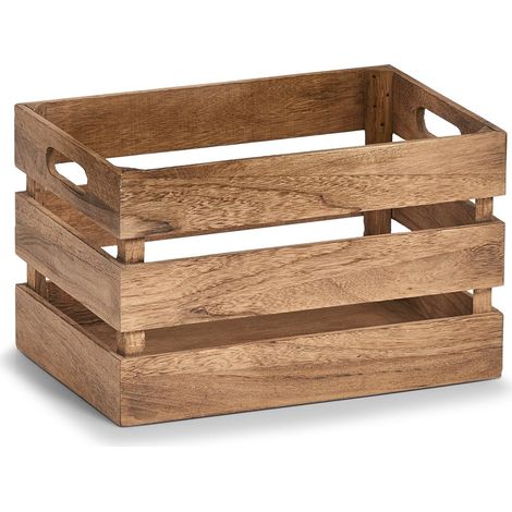 Zeller 15165 - Scatola portaoggetti vintage, in legno naturale, circa 31 x 21 x 19 cm (1/4)