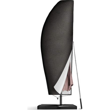 Lntyq Housse de protection pour parasol de jardin 210D Oxford 265 x 50 x 70 x 40 cm avec mât télescopique imperméable anti-UV (1/5)