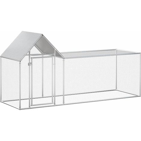 Maison Exclusive - Hühnerstall 3x1x1,5 m Verzinkter Stahl