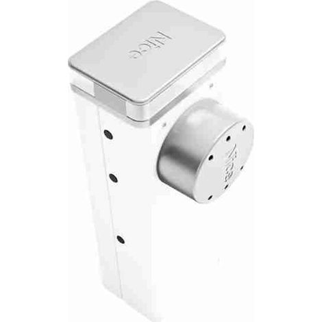 Nice M3BARWH - Irreversible 230 Vac, motor 24 Vdc, con placa de cimentación, para barras de 4 o 5 m,con contenedor en acero y con tratamiento protector por cataforesis y pintado blanco (Ral 9010). Par