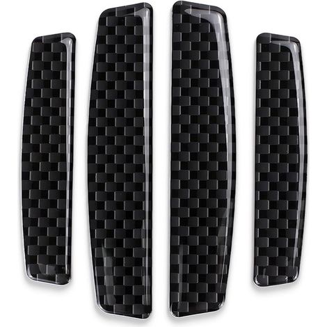 Bandes de protection - 9,6 x 2 cm - Noires - Conviennent pour portes, toilettes, commodes et tables en verre - PVC - 2 paires - Accessoires automobiles (1/5)