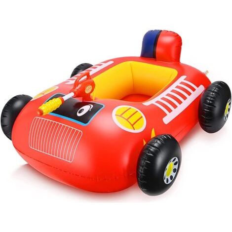 Bouée gonflable enfants avec pistolet à eau – Forme de bateau de pirates – PVC confortable – 85x80cm – Pour piscine et jeux d'eau (1/5)