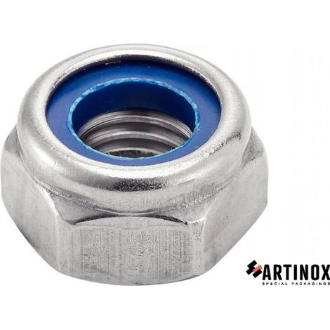 100 Ecrous Hexagonaux Indésserrables M3 mm - DIN 985 - Inox A2 - D-Work