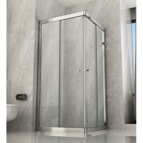 Box Doccia Angolare 70x90 100 120 80x100 120 2 Ante Scorrevole in Cristallo - Misura Box Angolare 100x100 (1/4)