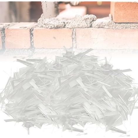 1 Kg Fibre de Polypropylène pour Béton et Mortier, Fibres de Renforcement Anti Fissures pour Platre et Ciment, Réduction du Retrait et Résistance du Béton 19mm (1/5)