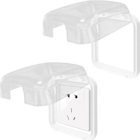2 Pièces Autocollant Cache Interrupteur Mural, Cache Prise Murale Étanche  Transparent Type 86 Protege Prise Etanche Electrique Murale pour La Protection Salle de Bain et Cuisine Contre L'eau (1/5)
