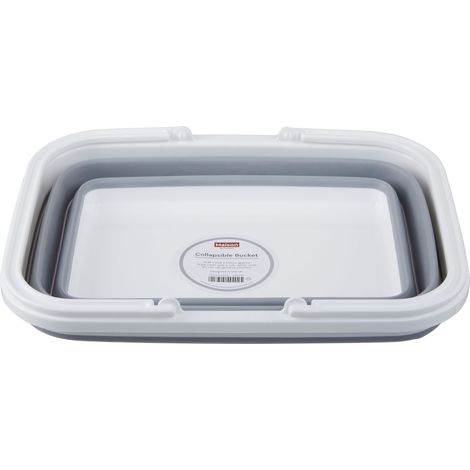 Premier Housewares Collapsible Grey White Basket With Handles (1/5)