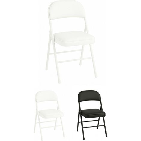 Silla Metálica Acolchada Plegable 80x46x46 cm Ideal para Hogar y Eventos