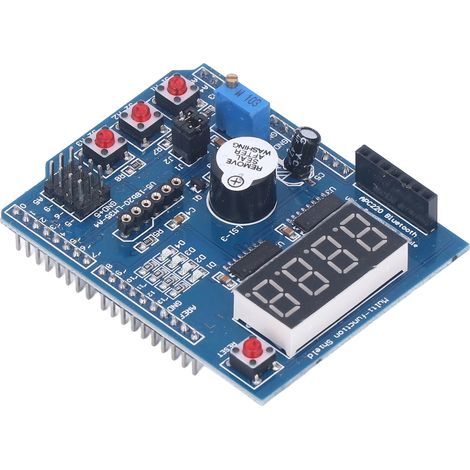 Module de développement d'affichage LED à quatre chiffres avec carte d'extension multifonctionnelle pour microcontrôleur XD-203 (1/5)