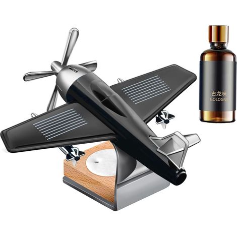 Solar Auto Lufterfrischer Flugzeug Aroma Diffuser Dekoration Schwarz (1/5)