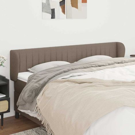vidaXL Cabecero de tela gris taupe 183x23x78/88 cm (1/5)