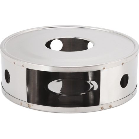 Chauffe-théière en acier inoxydable avec trou de ventilation creux, idéal pour la maison. Trou circulaire. (1/5)