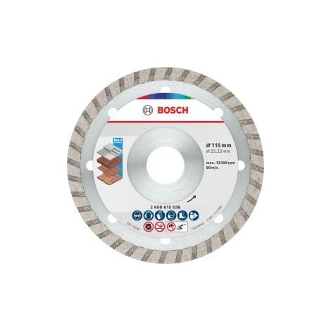 Bosch Multi Material Turbo Diamond Trennscheibe, 115 x 22.23 x 7 mm 10 Stk. - 2608615045 (1/5)