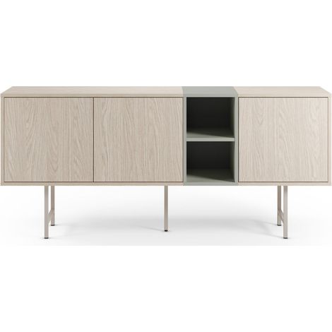 CARLO - Buffet 180 cm en mélamine - Beige