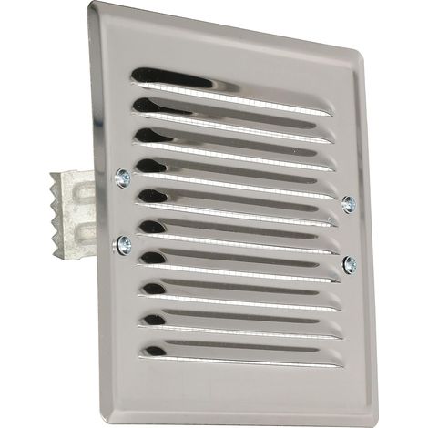 KOTARBAU Grille d'aération x mm en métal avec moustiquaire couleur (165 x 165 mm, acier inoxydable) (1/5)