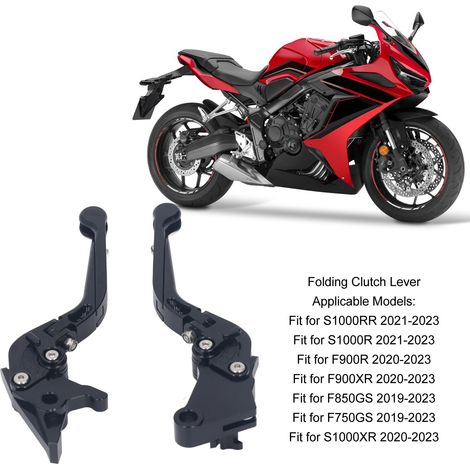 [Brems- und Kupplungshebel] + [Manomoto] + [S1000RR, S1000R, F900R, F900XR, F850GS, F750GS, S1000XR] + [Verstellbar und klappbar, Schwarz, Aluminium 6061] (1/5)