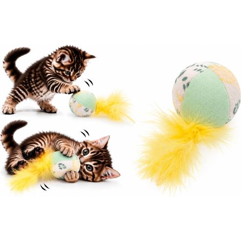 Jouet Chat - Balle Verte - Vert - 11,5 x 4,5 x 4,5 cm (1/3)