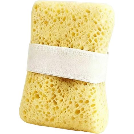 Éponge de bain avec poche pour savon et cordon de suspension pour un séchage facile. Accessoire de bain idéal pour les voyages. 1 pièce. (1/5)