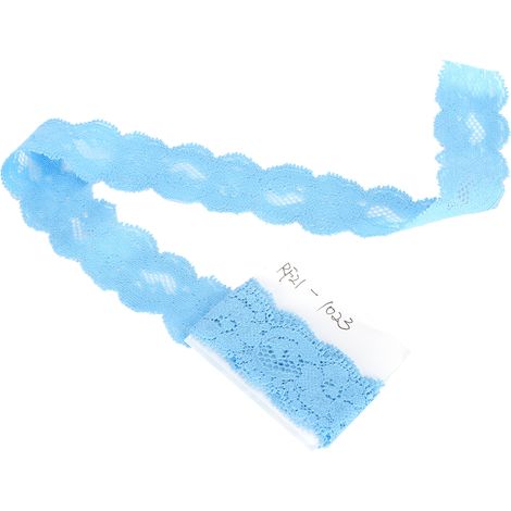 Ruban dentelle ondulée pour décoration, création de vêtements et loisirs créatifs, 10 yards (9,14 m) de large, 3 cm de largeur, bleu ciel (1/5)