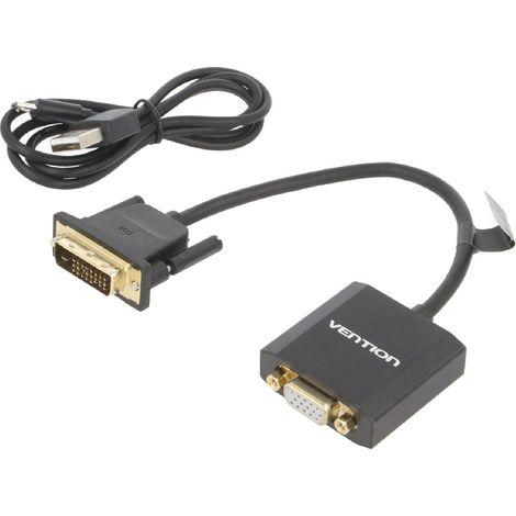 Cable D-Sub HD femelle DVI-D male port USB B micro 0.15m noir